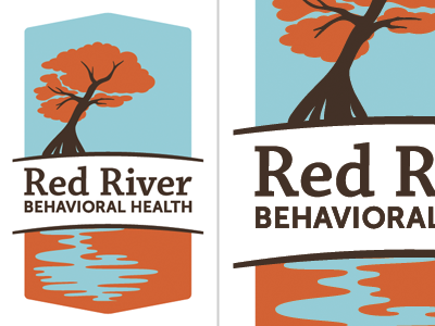 Red River identity blue chaparral museo red river serif shield slab tree water