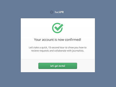 Account Confirmation / Onboarding