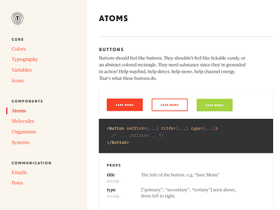 Territory Foods: component library