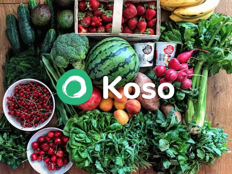 Koso - logo + mark identity logo mark nutrition