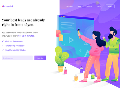 Customize design header page illustration concept by Noansa on Dribbble