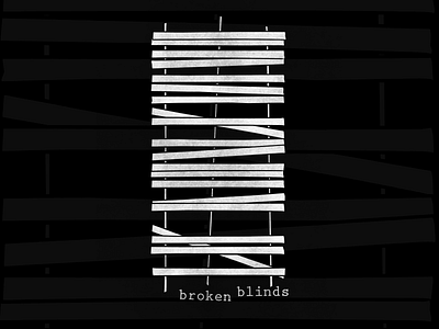 Broken Blinds apparel band band merch blinds fake band friday illustration