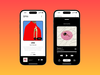 SPIN — reviving the album, powered by AI affinity app apple branding design ios music sketch ui