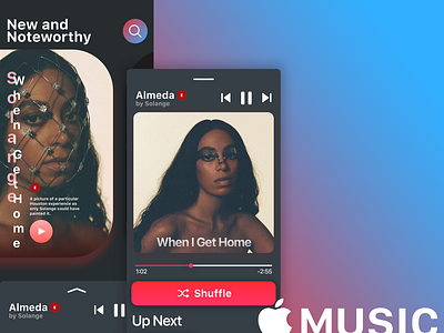 Apple Music UI Refresh app apple apple music design invision studio ios music photoshop ui