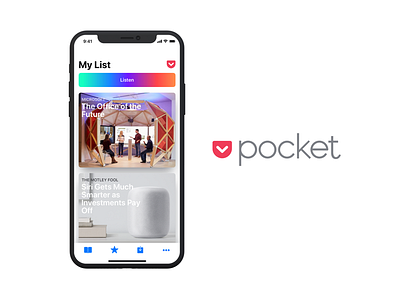 Pocket UI Refresh app apple invision invision studio ios photoshop sketch