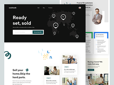 Coolnoob-Real Estate Home Page UI Design