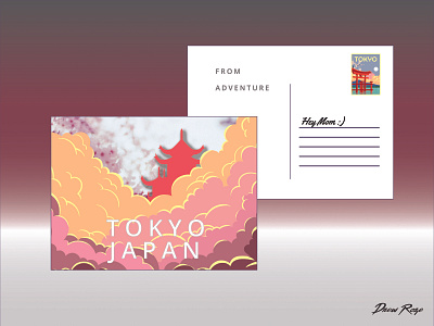 Tokyo Postcard Weekly Warm Up 04-06-2020 japan post cards postcard postcard design postcard project postcardproject print design printing stationary tokyo weeklywarmup