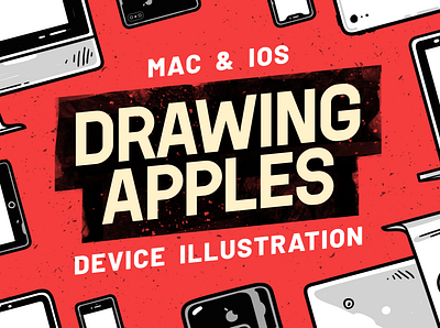 Drawing Apples - Mac & iOS Device Illustrations + Patterns apple cartoon computer desktop device drawing illustration ios mac macintosh mobile pattern phone rough rustic smartphone tablet technology