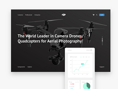 DJI Website with Insights App by The Engineer's Projects on Dribbble