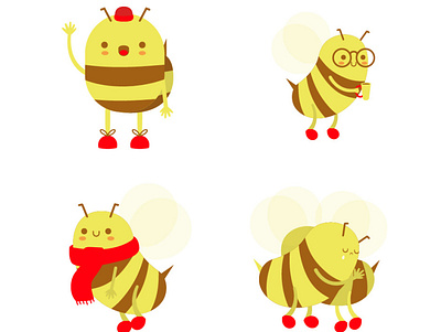 Bees for spring children childrens illustration digitalart illustration illustration art illustrator vector vectors