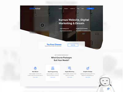 Redesign of educational website. 2018 blue courses education education website glassmorphism hero hero banner home icons school sketch app ui ui desgin uidesign web design website