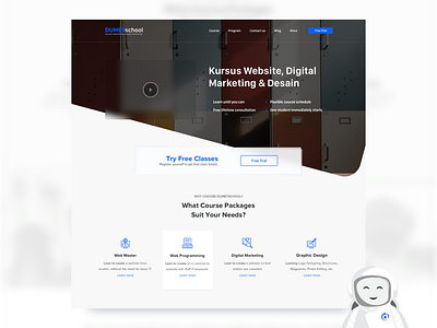 Redesign of educational website. 2018