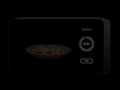 Daily UI #016 bosch cook cooking dailyui food interface kitchen meal microwave oven overlay popup ui uiux