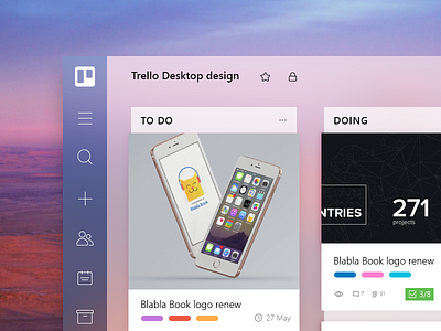 Trello For Desktop (Concept WIP) business desktop fluent task task manager team trello ui