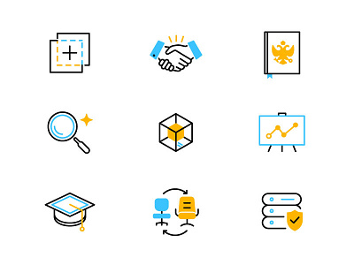 Business Iconset business chart data deal education handshake icon partnership seach secure