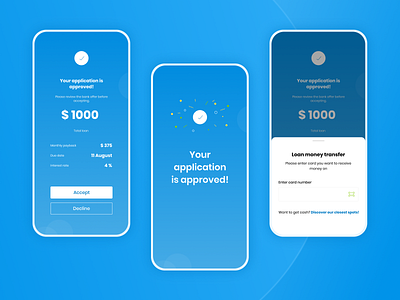 Loan Application Screen app bank banking design fintech loan mobile banking ui ux