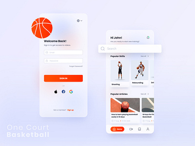 Basketball Tutorial App | Mobile UX/UI Design app app design basketball mobile mobile design sport ui user experience user interface ux