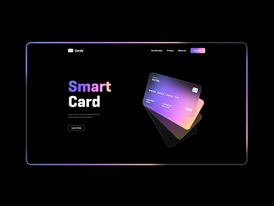 Cardy | Website Cover cards ui cover art creditcard glassy gradient website