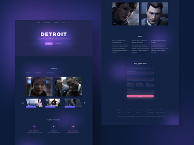 Detroit: Become Human website concept