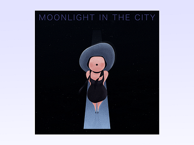 Moonlight graphic design illustration