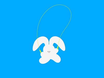 happy design graphic design illustration rabbit