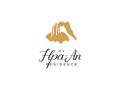 My Hpa-An Residence Logo an buddhism gold hand lettering honey hpa monastery mountain myanmar pagoda sacred