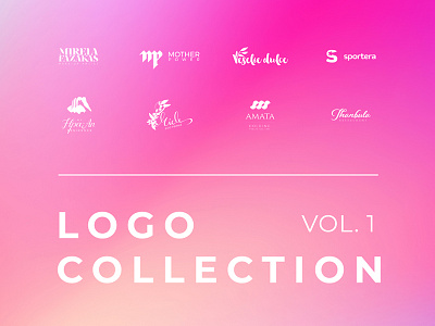 Logo Collection vol. I collection custom folio icon letter mark lettering logo logofolio monogram pink portfolio type