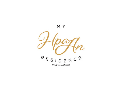 My Hpa-An Residence Logo - v2 an buddhism gold hand honey hpa lettering monastery mountain myanmar pagoda sacred