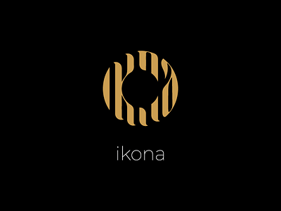 Ikona Jewelry Logo black and gold concept cyrilic cyrillic design ikona jewellery jewelry logo negative space typography