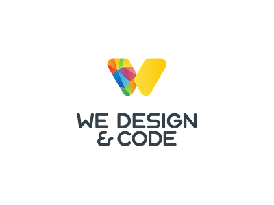 We Design & Code Logo butterfly code coding concept design develop developer digital geometric logo web website