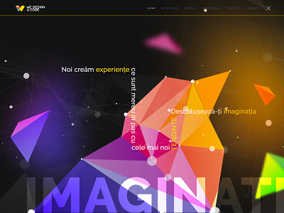 We Design & Code - Imagination Page abstract bird code color colorful design digital geometric geometry imagination imagine nodes ui design web ui
