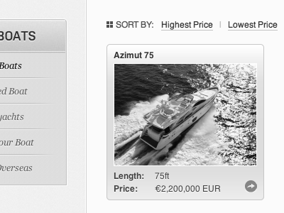 Boat listing wireframe listings thumbnail wireframe