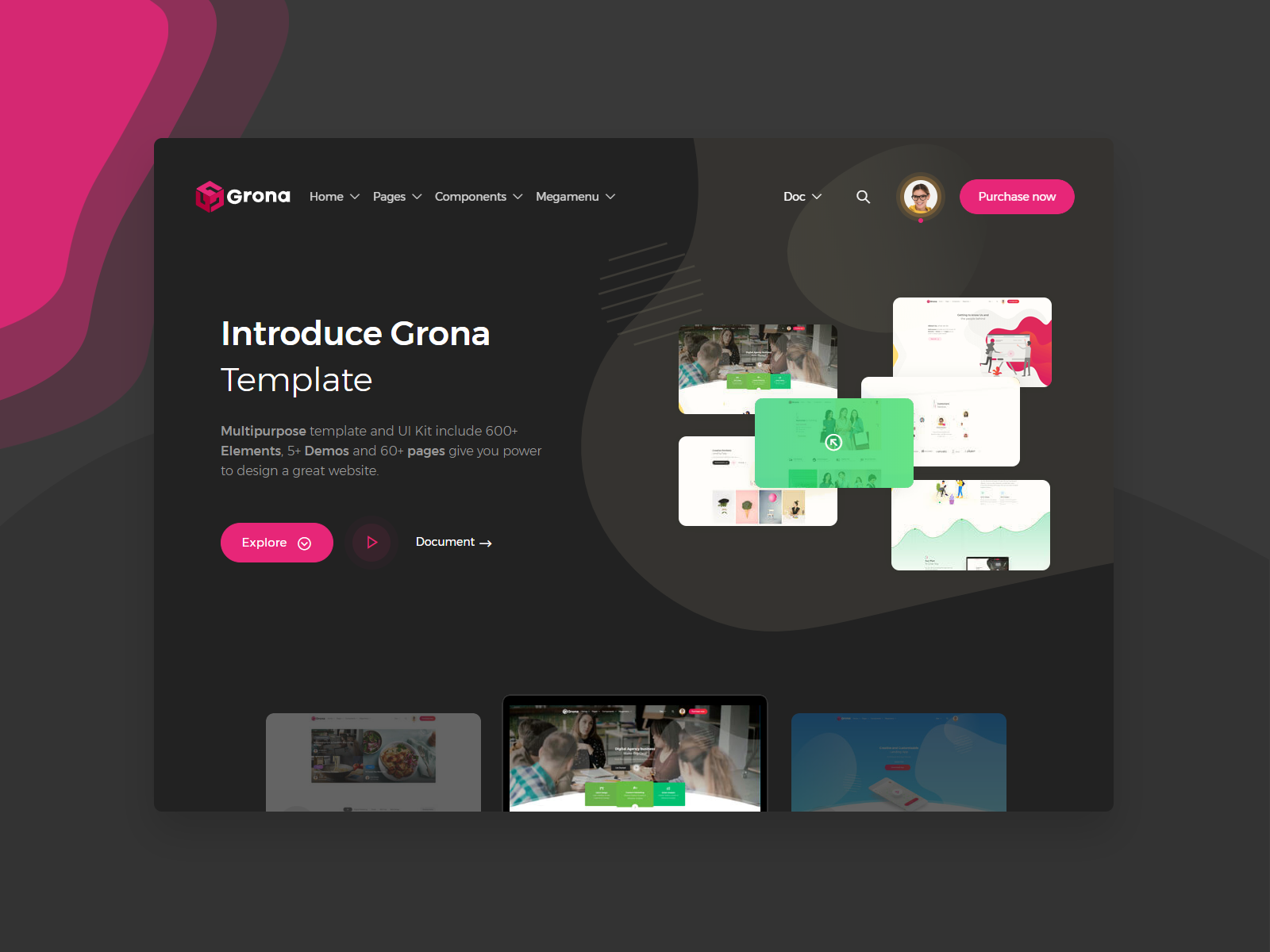 Grona template. Dark mode! by Grona Studio on Dribbble