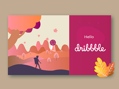 Hello Dribbble design first shot hello hello dribbble hello dribble hellodribbble illustration vector welcome welcome shot