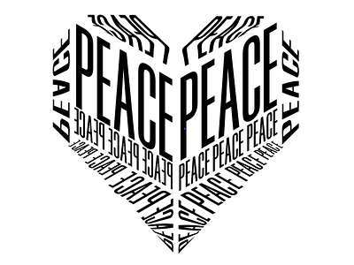 Isometric + Shape Typography angles bible black and white christian faith font geometric text heart illustrator mirror effect peace peaceful scripture shearing effect text in a heart shape type typedesign