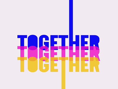 Together branding church colorful covid 19 design happy large text lettering logo neon neon colors pink typography white background