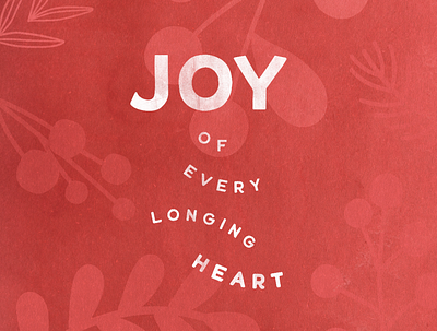 Joy of Every Longing Heart - Song Lyric Poster background pattern christmas card christmas carol festive joy red and white sans serif font song lyrics typography