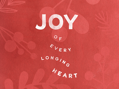 Joy of Every Longing Heart - Song Lyric Poster