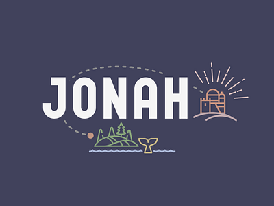 Jonah Sermon Series Design (not chosen for final) bible story church jonah monoline ninevah sermon series traveling whale