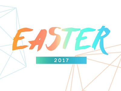 Easter Art Freebie bright brush script colorful download easter free freebie geometric gradient