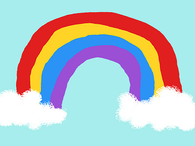 Rainbow Sketch cloud colors happy photoshop brush rainbow