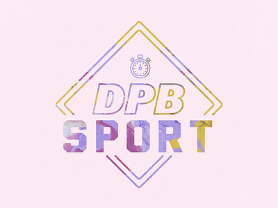 DPB Sport athletic logo diamond logo marble textures pastels pink purple sport