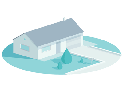 Suburb trap animation flat gif house illustration loop suburbs vector