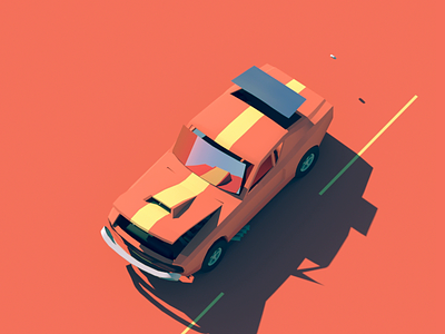 Track&Burn animation c4d car construction custom game illustration loop octane race