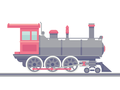 Loco animation flat gif illustration locomotive train
