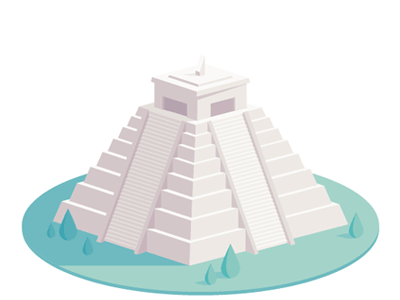 Maya! animation gif illustration isometric maya pyramid temple