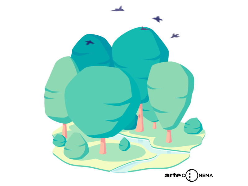 Le jour des Corneilles animation arte birds character child cinema design fan art forest illustration trees vector