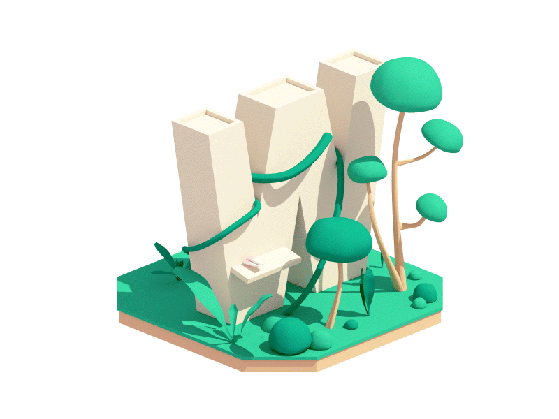Welcome to the Jungle 3d animation c4d forest illustration jungle nature trees