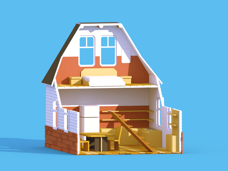 House Construction! 3d building c4d construction house illustration