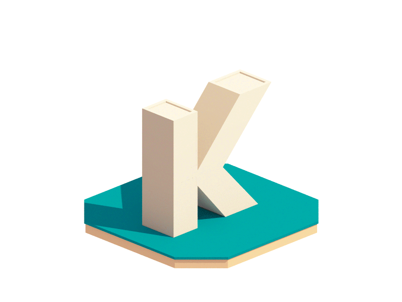 the K 3d animation c4d illustration letter office vray